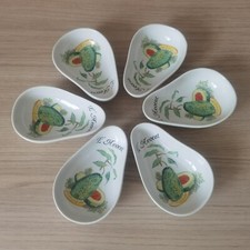 Lot de 6 coupelles ou ravier à avocat,céramique,porcelaine,vintage,service.