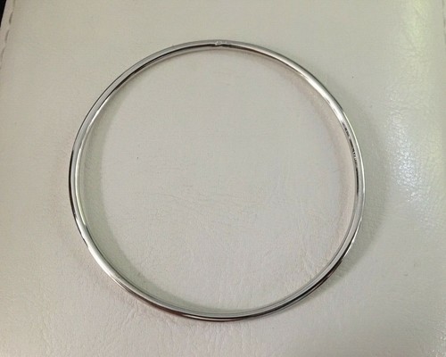 Bracelet jonc blanc massif - jonc, or