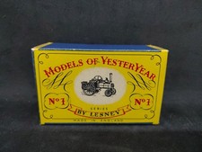 Lesney Models Of Yesteryear n°1  Allchin Traction Engine Boite Vide D’origine