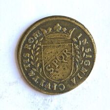 #7993 - Jeton Nuremberg au buste radié César + SPQR Laiton