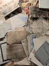 Lot 2 kilos de vieux papiers, documents, correspondance, toute époque.  A TRIER