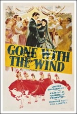 POSTER HQ 50x70cm d'une AFFICHE VINTAGE CINéMA "AUTANT en EMPORTE le VENT"