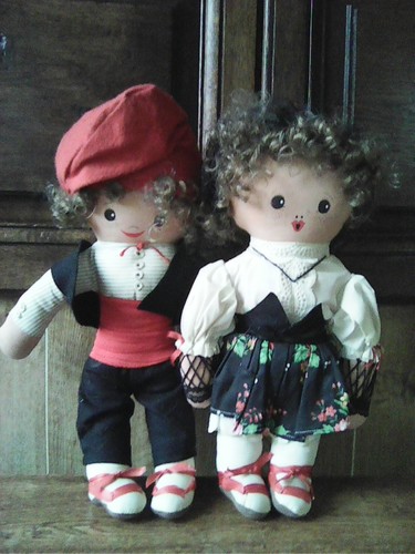 Couple poupées chiffon - poupées, de