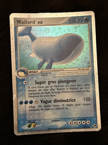 Carte pokémon wailord - pokémon, ex