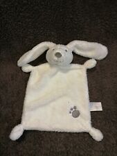 doudou plat lapin blanc empreinte  Nicotoy état neuf
