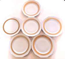 Bernardaud Limoges Art Déco Assiettes Plates Dorures Bauhaus