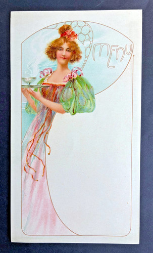 Carte menu jugendstil 1910 - jugendstil,