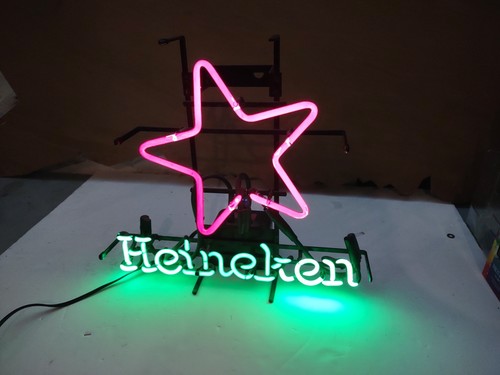Vtg heineken light neon - light, up