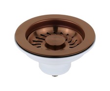 Bonde de panier universelle pour évier de cuisine Ø 114 mm PVD cuivre brossé L.B