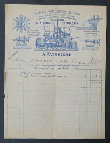 Facture 1902 bordeaux aux - facture,