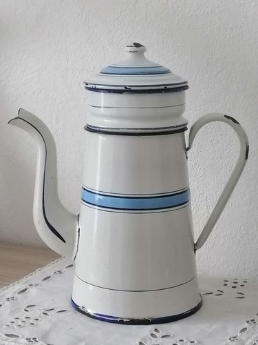 Cafetiere emaillee ancienne - cafetiere,