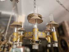 lustre en tôle à quinquets XIXème siècle