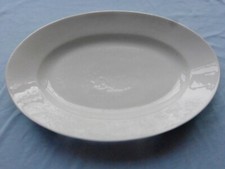 Grand plat ancien ovale blanc porcelaine ancienne