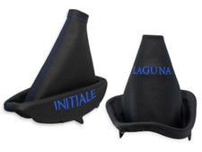 POUR RENAULT LAGUNA 2 SOUFFLET LEVIER DE VITESSE FREIN A MAIN INITIALE BLEU