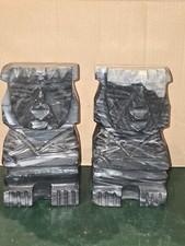 Statuettes serre livres  sculptée Mexique onyx