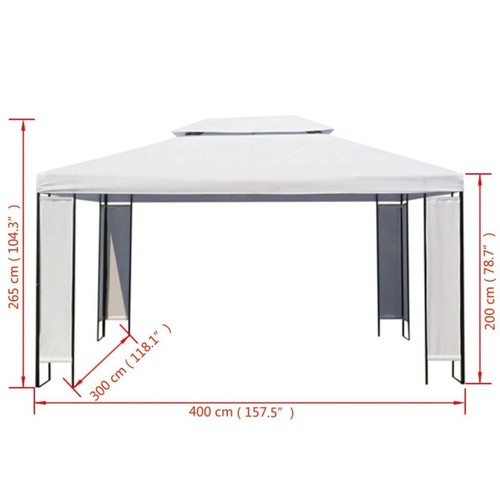 White gazebo 118 x157 5 - gazebo, 118.1"x157.5"