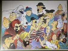 Affiche tintin hommage - affiche,