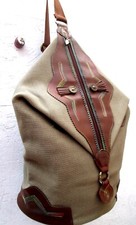 SOCO  Sac à main monobretelle   toile et cuir   Authentique  vintage 