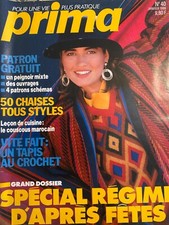 ANCIEN LIVRE REVUE MAGAZINE PRIMA MODE AVEC SUPER PATRON N° 40 01/86 TRICOT