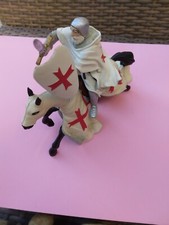 Chevalier Templier A Cheval occasion bon état figurine soldat 