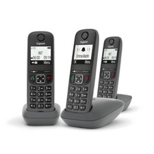 GIGASET AS490TRIO 3 X TÉLÉPHONE SANS FIL 2" HAUT-PARLEUR TRIO NOIR