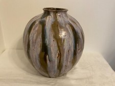 GRAND VASE BOULE EN GRES LUCIEN TALBOT LA BORNE