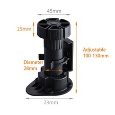 Pied d'armoire de haute qualité pied de meuble noir pour armoires de levage ron