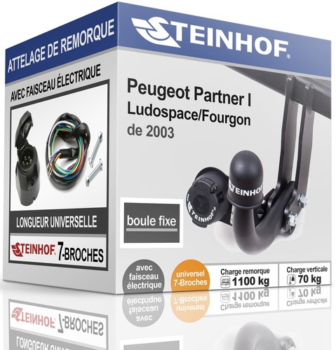 Attelage fixe pour peugeot - attelage,