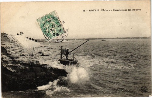 Cpa royan péche au carrelet - au,