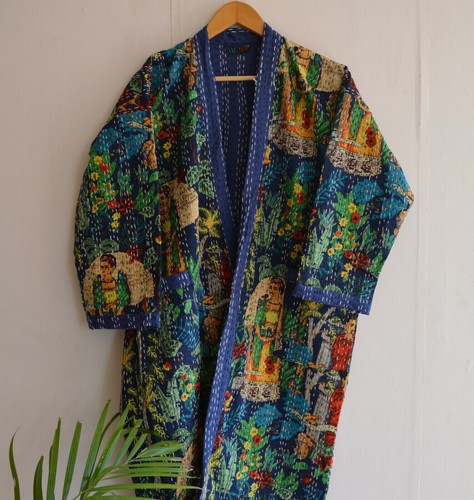 Veste longue kimono - , kantha