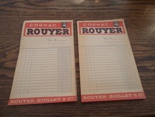 2 ANCIENS BLOC PUBLICITAIRES - COGNAC ROUYER GUILLET &CIE (FACTURE)