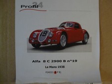 Maquette Voiture 1/24 PROFIL 24 Ref P24033 Alfa 8 C 2900 B n°19 Le Mans 1938