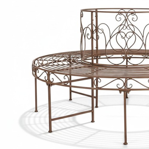 Banc tour arbre fer - d'arbre, marron