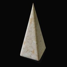 Pyramide de Table Marbre Botticino Table Marble Pyramid Home Design 6x6x16h