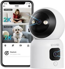 ZOSI C528M 6MP Caméra Intérieure WiFi avec Double Objectif Caméra 360° Motorisée
