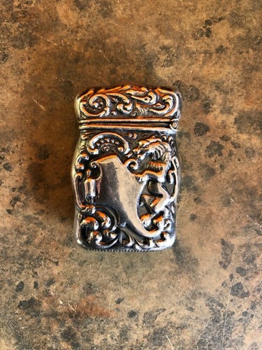 Antique sterling silver match - antique,