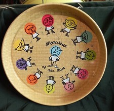 Plateau designer 100drine pour sentou " monsieur et ses miss " DN3732