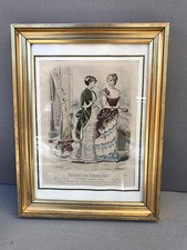 Ancien cadre en bois doré Journal des demoiselles french antique photo frame