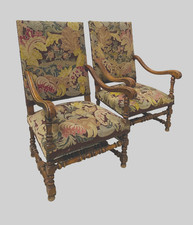 deux fauteuils haut dossier à