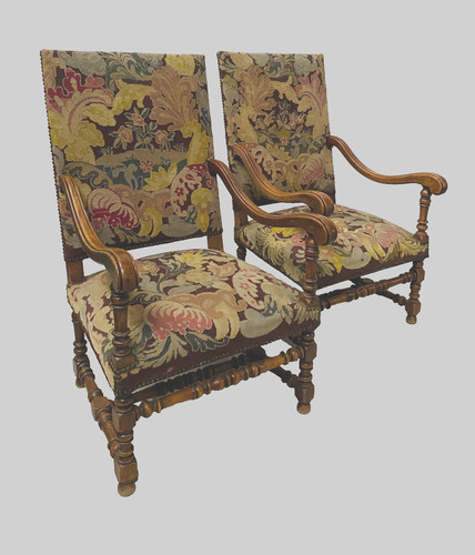 Deux fauteuils haut dossier - fauteuils,