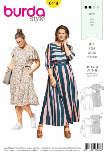 Burda 6449 robes - 6449,