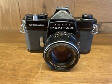 Près De Mint PENTAX Smc Takumar 55mm F/1.8 Lentille W / Noir Spotmatic Appareil