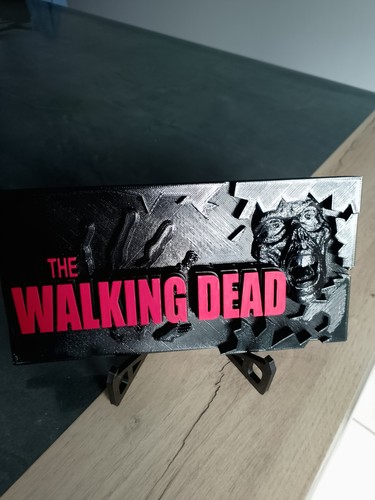Plaque the walking dead - 3d,