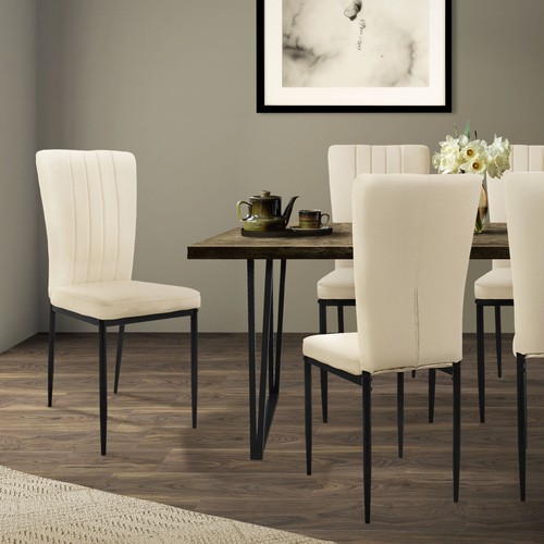 Chaises salon beige en - 4x,