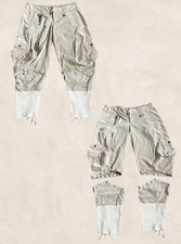 Pantalon modulable en bermuda beige – Velours Marithé et François Girbaud