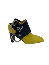 Talons de cowboy femme imprimé reptile bleu marine et jaune 1017 ALYX 9SM tai...
