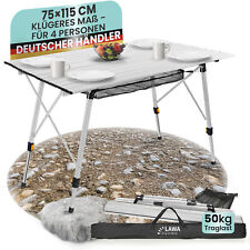 Aluminium Camping Table Hauteur Réglable 4 Personnes Table Pliante Balcon Léger