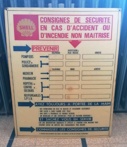 Panneau securité station - securité,