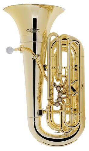 Tuba sib plastique doré - tuba, en