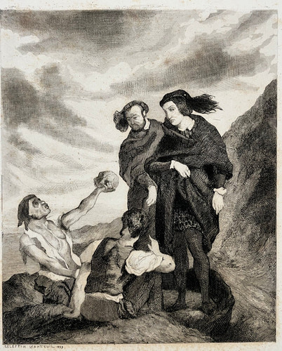 Hamlet delacroix gravure - hamlet,